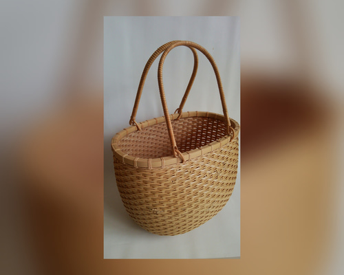 细工竹編 バッグ 竹の編物 提籃籠 竹編細工籠 竹工芸 竹細工 竹