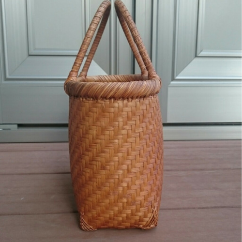 竹 竹工芸 竹編み かごバッグ 漆塗り 受注生産です かごバッグ 竹 竹工芸 竹編み かごバッグ 漆塗り 受注生産です かごバッグ