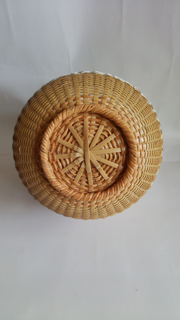 竹 竹工芸 竹編み かごバッグ ジェーンバーキン風 5枚目の画像