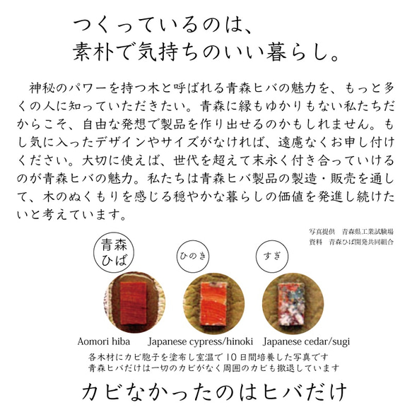 削り直し無料　カビに強い 青森ヒバのまな板＆まな板立てセット  一枚板　巾245〜270mm　長さ400/450mm 6枚目の画像