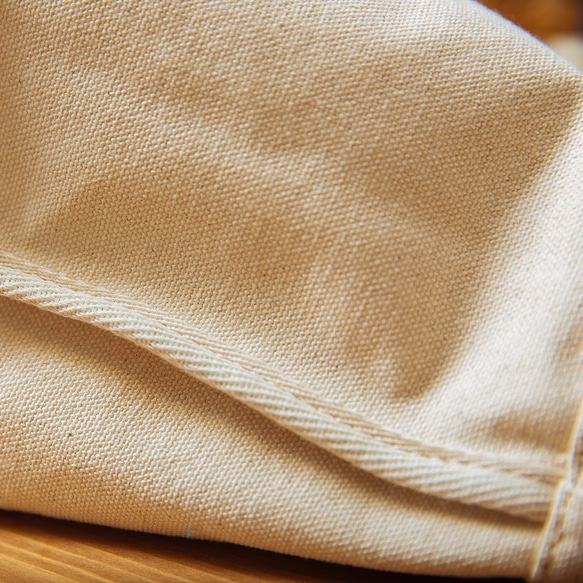 100%純棉帆布 雙色拉鍊式托特包 手提袋 第3張的照片