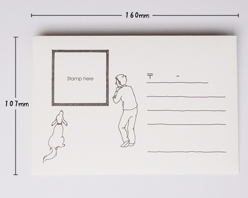 切手と合わせて絵が完成！ 絵封筒5枚セット / 美術館 封筒・便せん