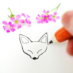 Fox 原子筆，附筆芯，陶瓷狐狸 第3張的照片