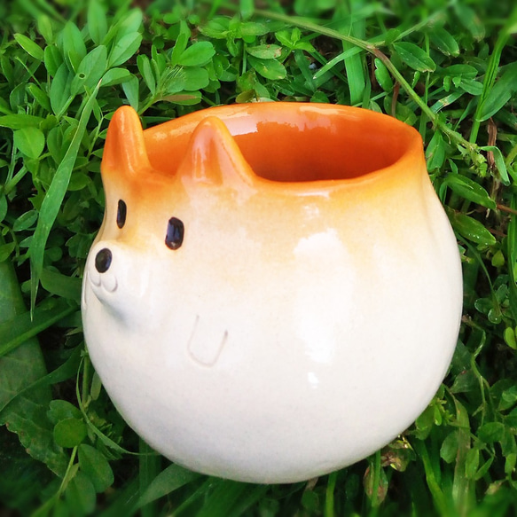 Shiba Inu 蓬鬆杯 Shiba Inu 陶器 第5張的照片