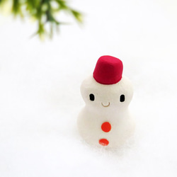 小さなちいさなスノーマン 雪だるま置物 2枚目の画像