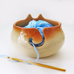 ふっくら柴わん毛糸ボウル　Shiba Inu yarn bowl 3枚目の画像