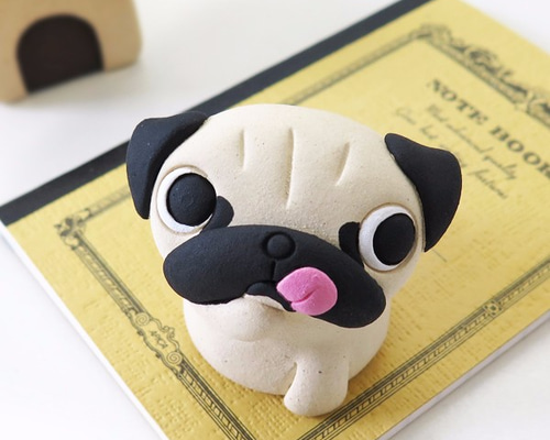 豆パグ2 パグ置物 その他置物 工房しろ 通販 2717989｜Creema(クリーマ)