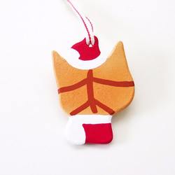 咖啡虎斑貓耶誕老公公１・聖誕樹掛飾 第4張的照片