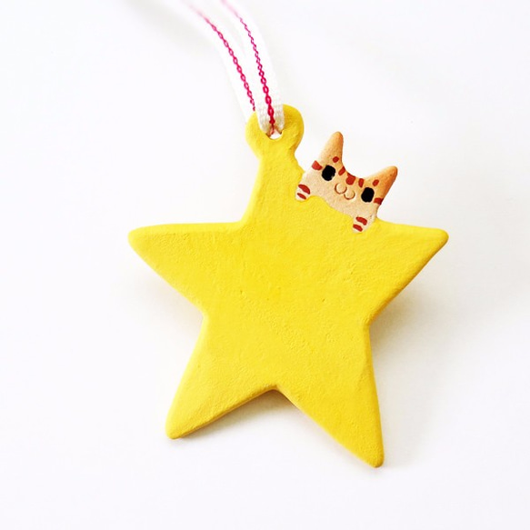 咖啡虎斑貓與聖誕樹星星・聖誕樹掛飾 第4張的照片