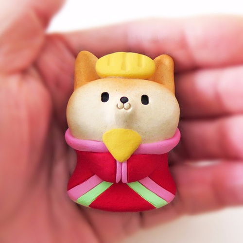 編みぐるみちいさな雛人形セット（柴犬） （玩具・人形・ぬいぐるみ 