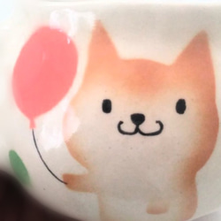 Shibawan插圖，杯子柴犬和氣球 第1張的照片
