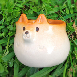 Shiba Inu 豐滿杯子小尺寸 Shiba Inu 陶器 第3張的照片