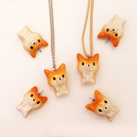 Shiba Inu 吊墜鏈/項鍊任何地方在一起！ 第5張的照片