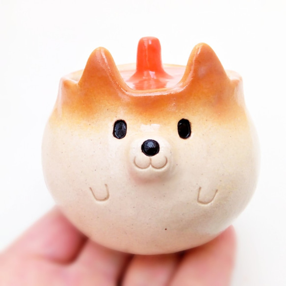 柴犬シュガーポット　柴犬陶器 1枚目の画像