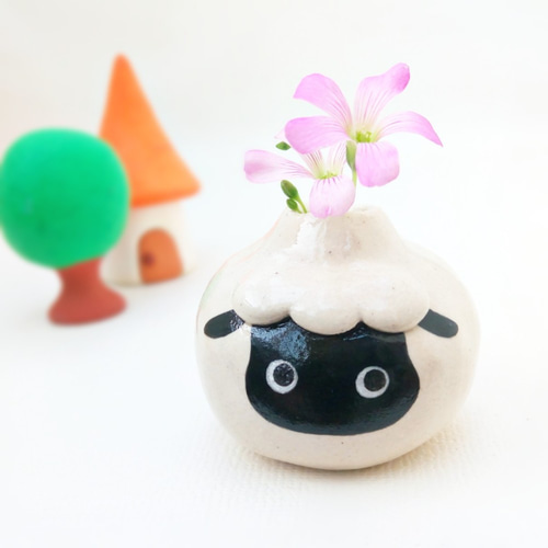 花瓶 小物入れ グリーン　羊　ひつじ　陶器 花瓶 小物入れ グリーン 羊 ひつじ 陶器 花瓶 小物入れ グリーン