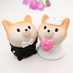 結婚快樂Shibawan 2柴犬公仔 第1張的照片