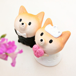 結婚快樂Shibawan 2柴犬公仔 第2張的照片