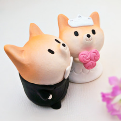 結婚快樂Shibawan 2柴犬公仔 第4張的照片