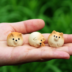 シバ玉ミニ 3点セット 小さな柴犬置物 その他置物 工房しろ 通販