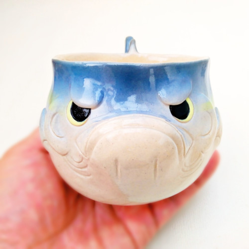 ブリのマグカップ 魚型陶器 マグカップ 工房しろ 通販 7849802｜Creema