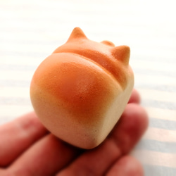 柴犬ペーパーウエイト・こんがり食パン風　陶器のわんこ 4枚目の画像