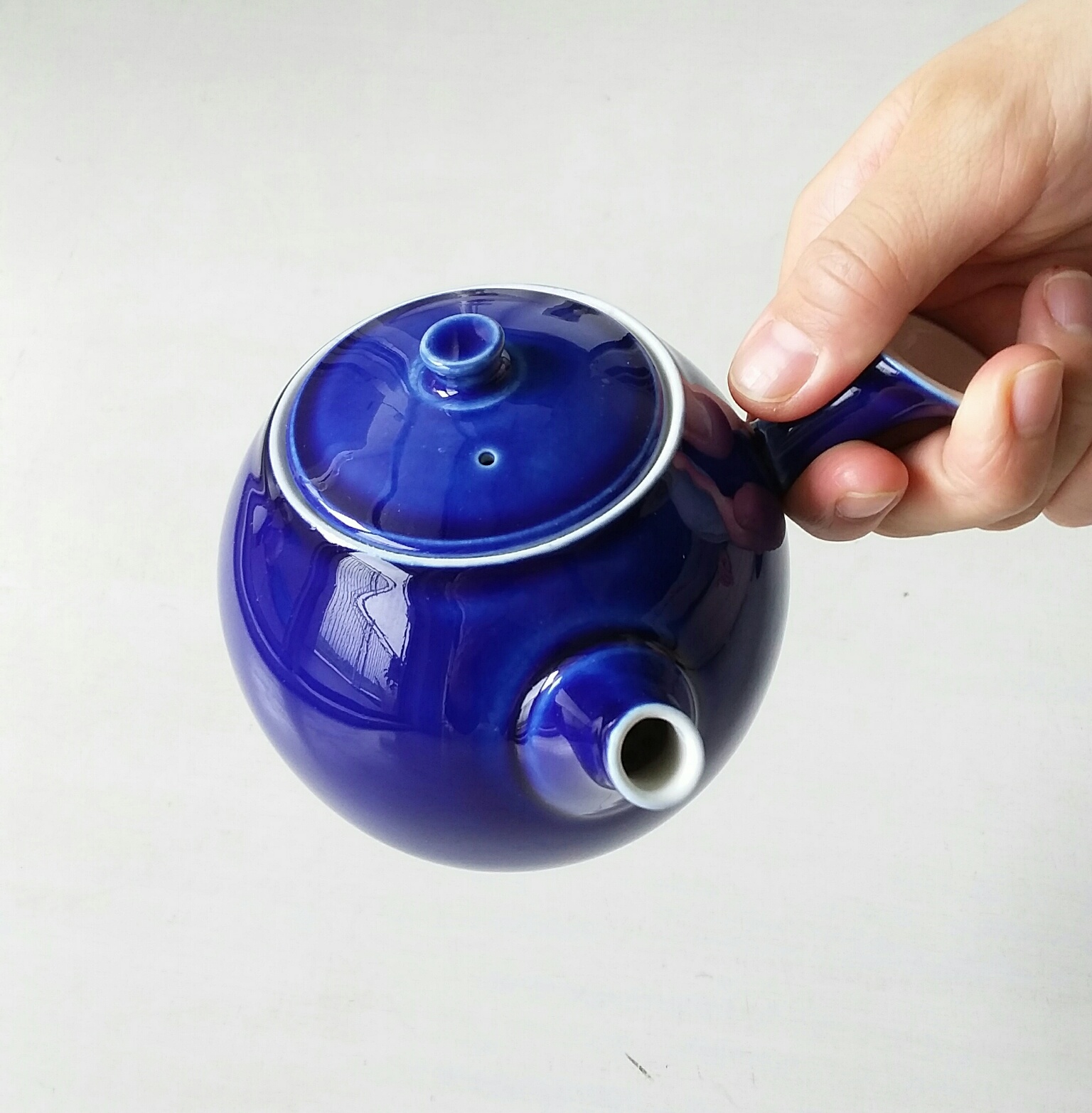 磁器鋳込み急須・瑠璃