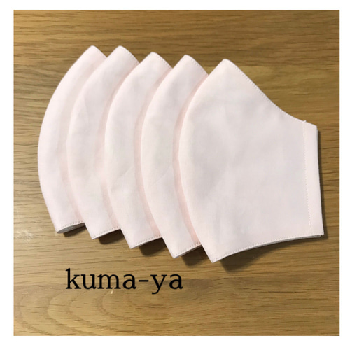 ☆ピンクダブルガーゼ&白ダブルガーゼ 柔らかい立体マスク 布マスク