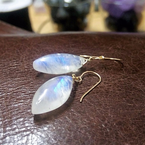 No.1192 ターコイズ マロンカット ピアス イヤリング チャーム kgf No