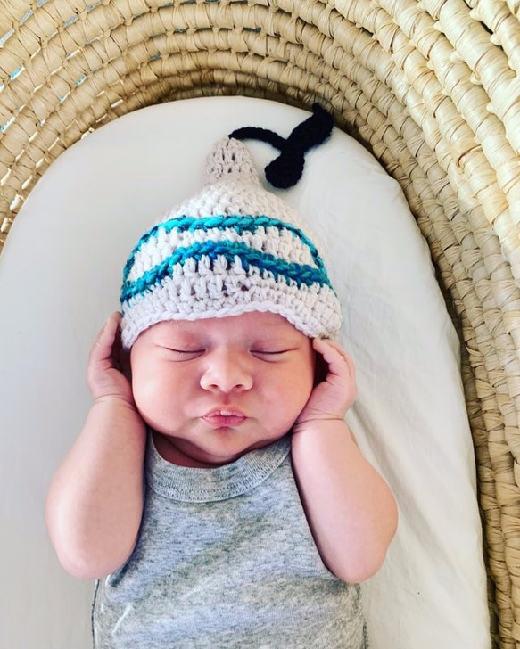 鯨魚尾和波點M尖帽 第7張的照片