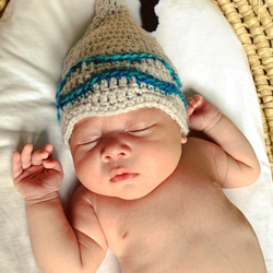 嬰兒出生SS新生兒帽子尖頭帽 第9張的照片