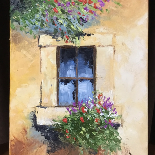 油絵手描き作品花 油絵手描き作品花
