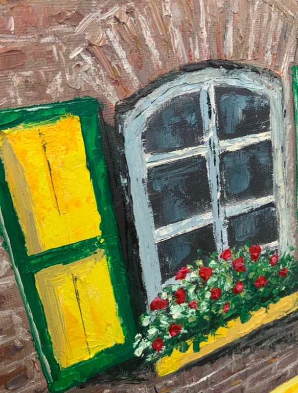 《手描きの油絵作品》窓辺-アマリージョ 3枚目の画像