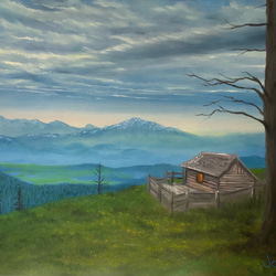 貴重、ヒマラヤの油絵、ヒマラヤ山脈、大型油絵、マチャプチャレ