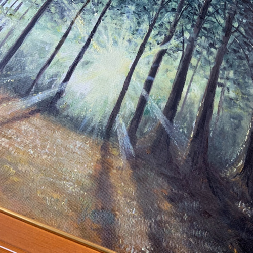 手描きの油絵作品》差し込む光 絵画 JO's art gallery 通販