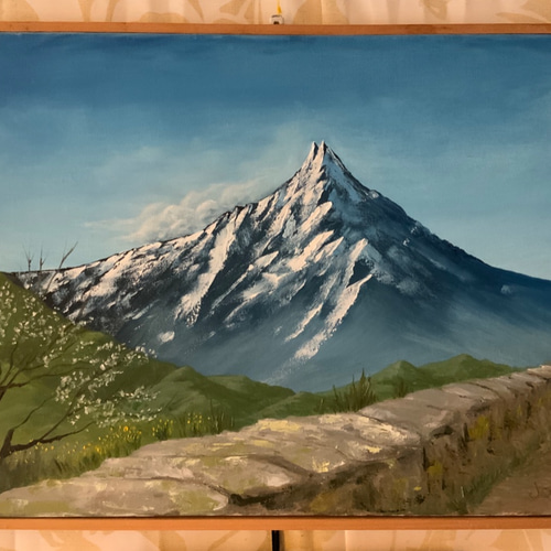 手描きの油絵作品》ヒマラヤ山脈マチャプチャレ 絵画 JO's art