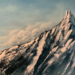 《手描きの油絵作品》ヒマラヤ山脈マチャプチャレ 3枚目の画像