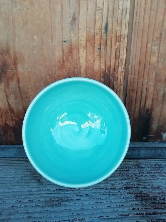 トルコブルー　茶碗（小さめ） 3枚目の画像