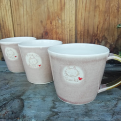 母の日マグカップ(ネコ・ピンク・Thanks） 5枚目の画像