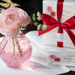 母の日＊「花色一輪挿し 桜ピンク」贈り物 ギフト サクラ パステルピンク  カーネーション バラ ローズ 3枚目の画像