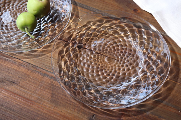 「Fruttaのお皿」 スウェーデンクリスタルガラス 透明 クリア 煌めき 和モダン ガラス おもてなし 上品 9枚目の画像