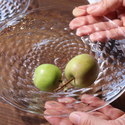 「Fruttaのお皿」 スウェーデンクリスタルガラス 透明 クリア 煌めき 和モダン ガラス おもてなし 上品 4枚目の画像