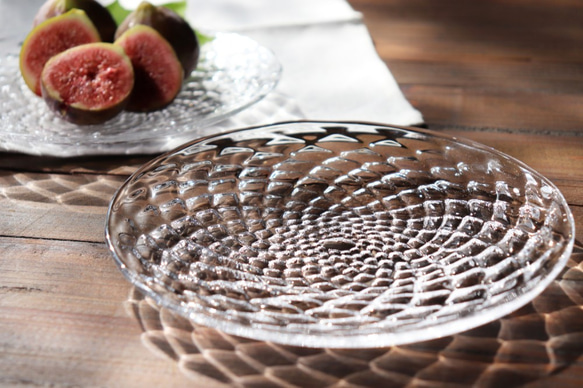 「Fruttaのお皿」 スウェーデンクリスタルガラス 透明 クリア 煌めき 和モダン ガラス おもてなし 上品 7枚目の画像