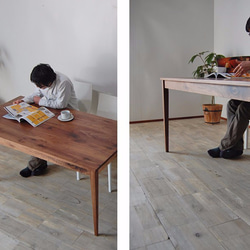 【送料無料/無垢材】Easy Dining Table 3枚目の画像