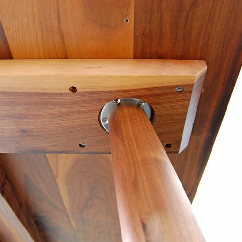 ダイニングテーブル　150×80×72　無垢　ウォールナット 150×80【北欧風総無垢スタイリッシュダイニングテーブル】ナイン