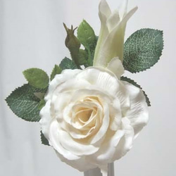 カサブランカのティアドロップブーケ♪セール中♪ウェディングブーケ♪生花みたいに綺麗な造花です♪高品質なのに安い 9枚目の画像