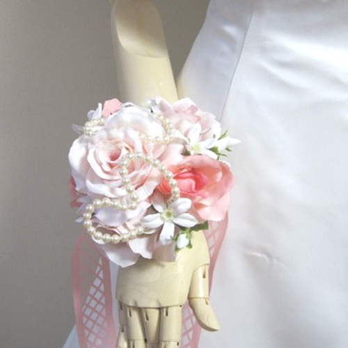 ブーケ ブートニア リストレット 髪飾り 4点セット リストブーケ髪飾り