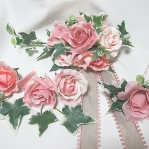 シンプルブーケ・ブートニア・髪飾り・リストレット4点セット花色ご相談可能 img63017811.jpg