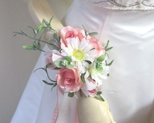 シンプルブーケ・ブートニア・髪飾り・リストレット4点セット花色ご相談可能 0_3cd4e589642a787cbdc7ee44bb6f