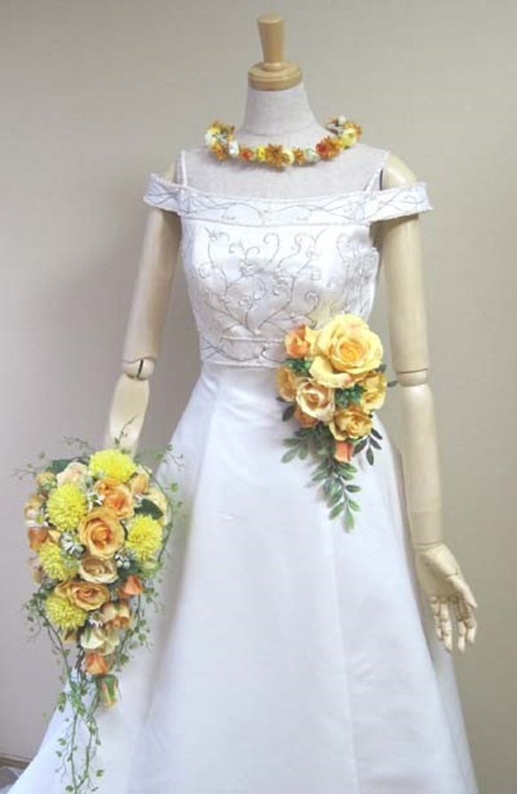 エレガントなドレスコサージュ♪ウェディングドレスに♪生花みたいに綺麗な造花です♪高品質なのに安い 9枚目の画像