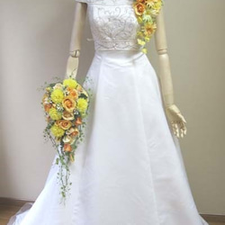 エレガントなドレスコサージュ♪ウェディングドレスに♪生花みたいに綺麗な造花です♪高品質なのに安い 4枚目の画像